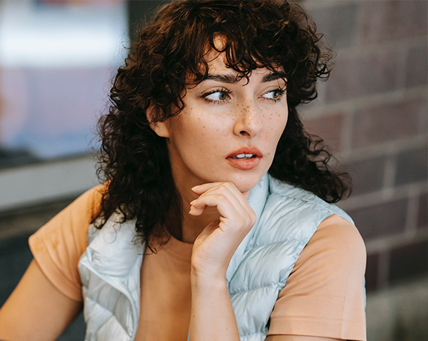 Someone thinking about talking to her friends and family about abortion